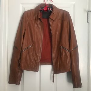 All Saints Genuine Leather Biker Jacket